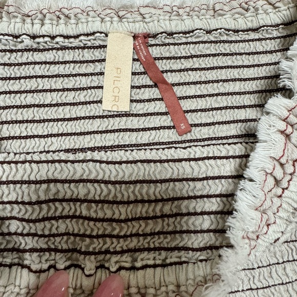 Pilcro Anthropologie Smocked Mini Skirt Size XS - Picture 8 of 13